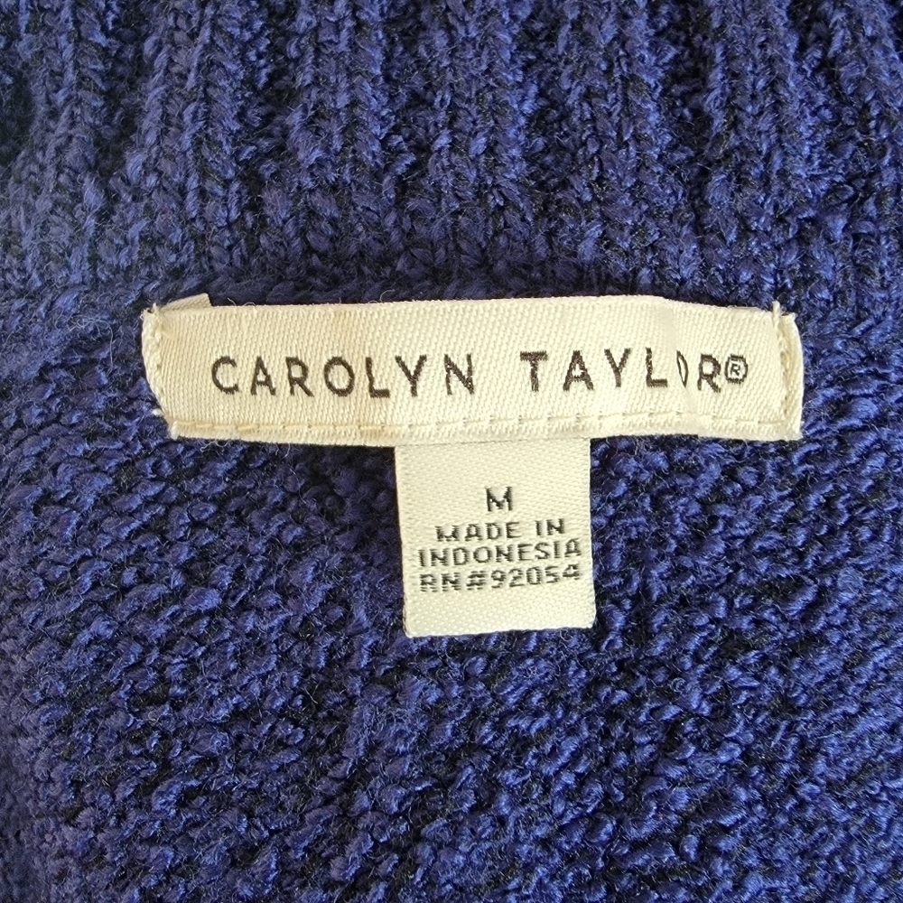 Carolyn Taylor Cardigan Sweater Zip up SZ M - Picture 5 of 5